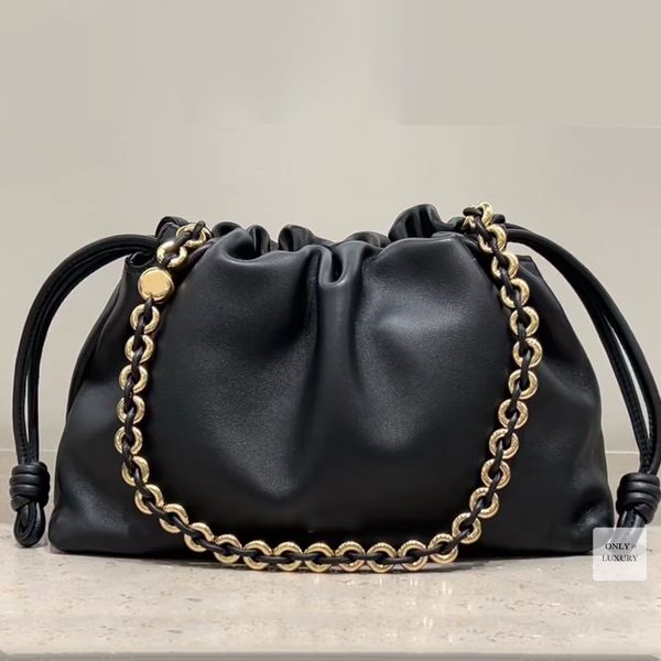 Designer shoulder bag hobo clutch crossbody bags detachable chain strap genuine leather handbag envelope lady women cross body purse 7A qual