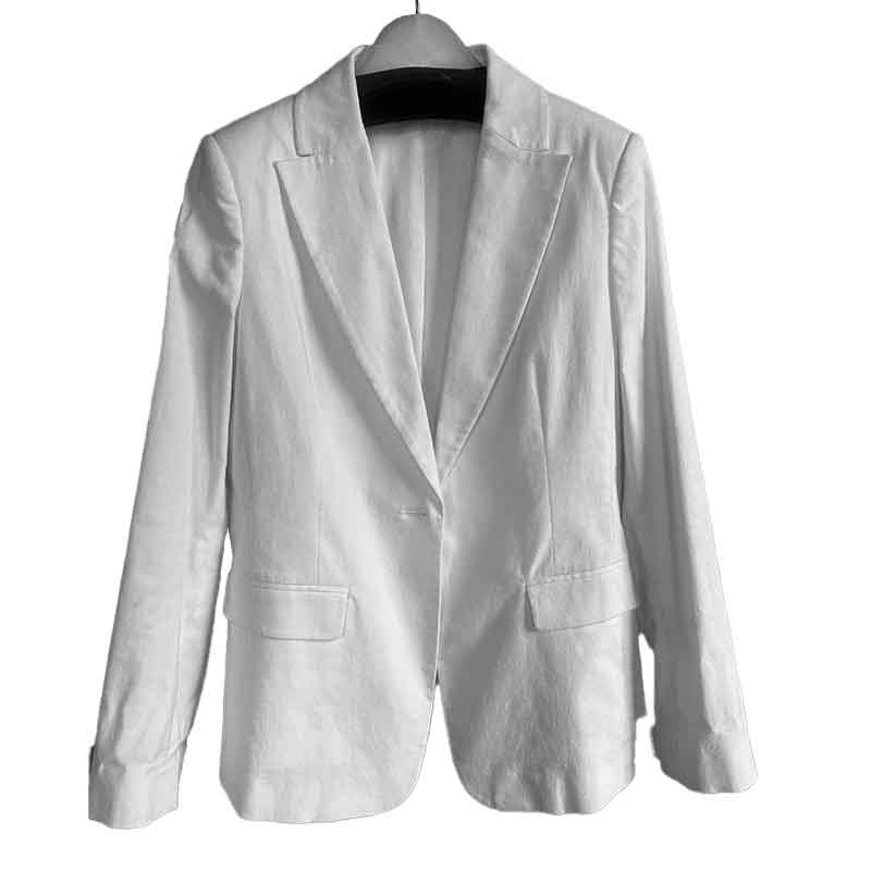 Apparel Women&#039;s Clothing Women&#039;s Suits Premium White Suit Coat Women&#039;s Spring and Autumn New Casual Loose Retro Port Style Suit