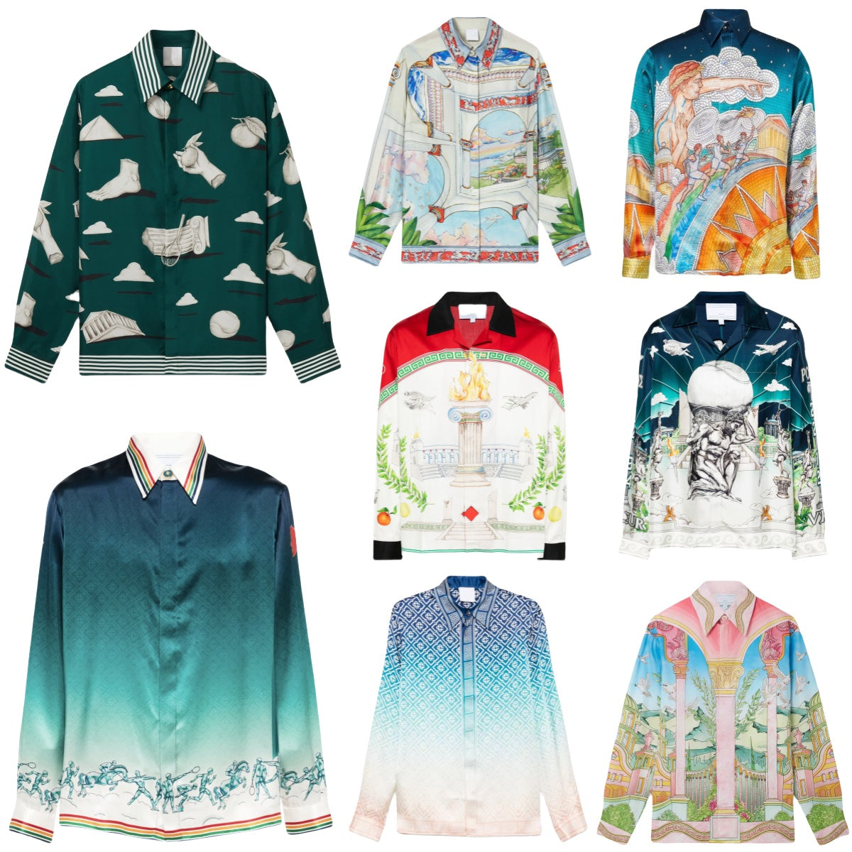 25ss New Designer Hawaiian Casual Shirts Men and Women Long Sleeve Shirt Button Up Silk Beach Shirts Polos