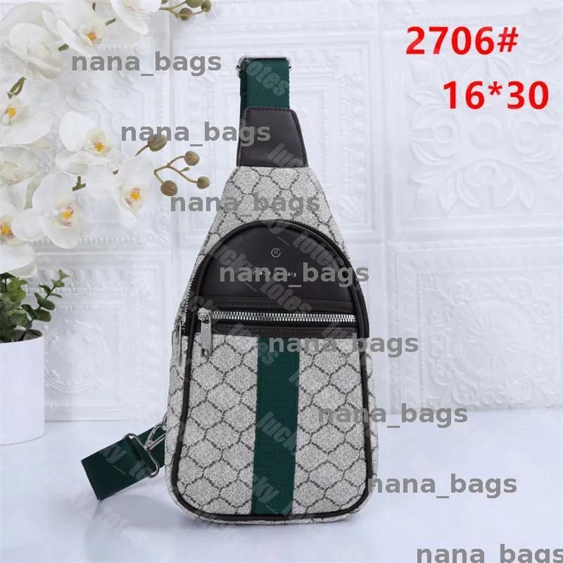 Sling Bag Men Designer Crossbody Bags Men&#039;s Purses Sporty Woman Handbag Pu Leather Chest Pack Cross Body Chestpacks Man Shoulder Waist Bag BFD2