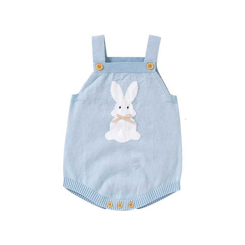w489 Baby Bodysuits Clothes Spring Autumn Rabbit Knitted Newborn Boys Girls Easter Onesie Clothes 018m Cotton Knitted Infant Outfits