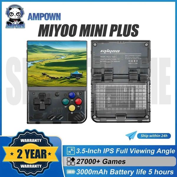 Portable Game Players AMPOWN MiyooMini+Console Handheld Game Player 3.5-inch I OCA Portable Simulator Retro Video Game 3000mAh Linux System