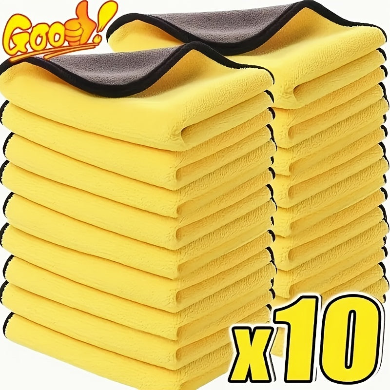 TEMU 10pcs Of Microfiber Towels, Car Cleaning Cloths, Wash Towels, Cleaning Rags, Super Absorbent Microfiber Cleaning Cloths, Car Washing And Drying