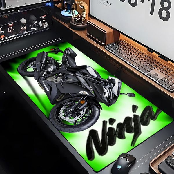 Motorcycle kawasaki Mouse Pad Gamer Mousepad Baby Bear Mouse Pad Large Mouse Mat Natural Rubber Desk Rug PC Desk Mats Design