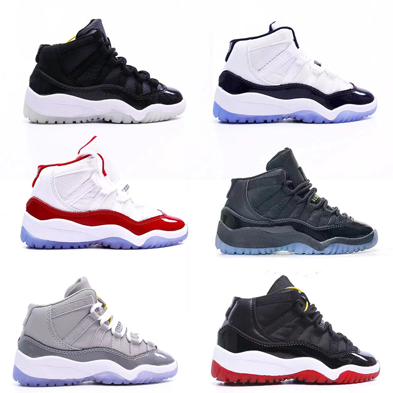 Retro Kids shoes 11 boys Low basketball Jumpman 11s shoe Children black sneaker Space Jam designer military grey trainers baby kid youth toddler inf