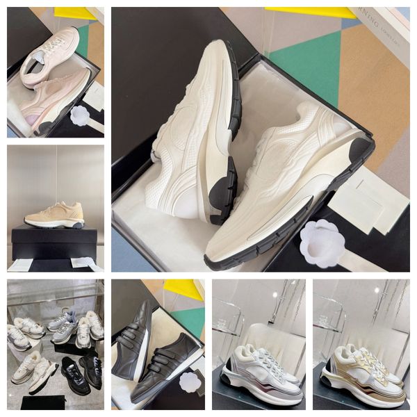 Luxury Designer Womens Out of Office Sneakers Suede Low Top Trainers in White and Black