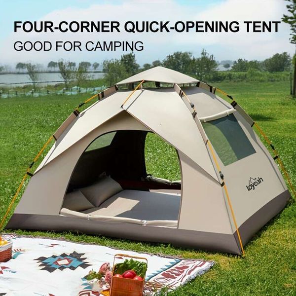 Outdoor autumn and winter folding tent portabl camping overnight warmth equipment fully automatic quick opening