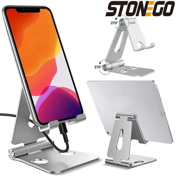 Mobile phone holder metal mobile phone holder foldable mobile phone holder desktop suitable for iPhone7 8 X XST250109