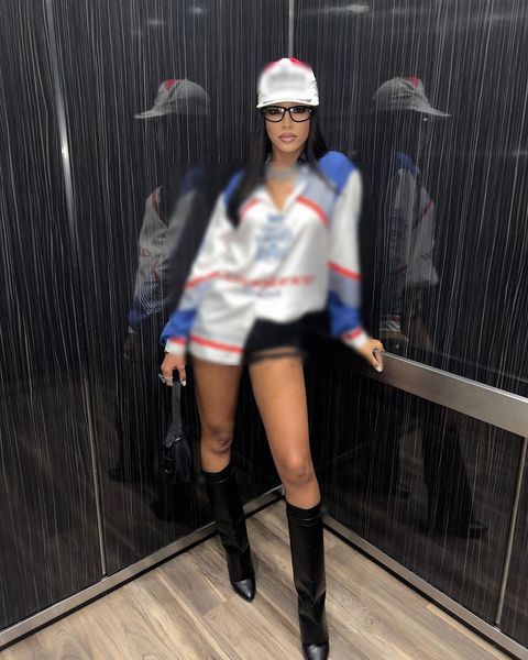 Women&#039;s Blouses & Shirts Summer new digital positioning printing cardigan lapel casual short section shirt shirt trend