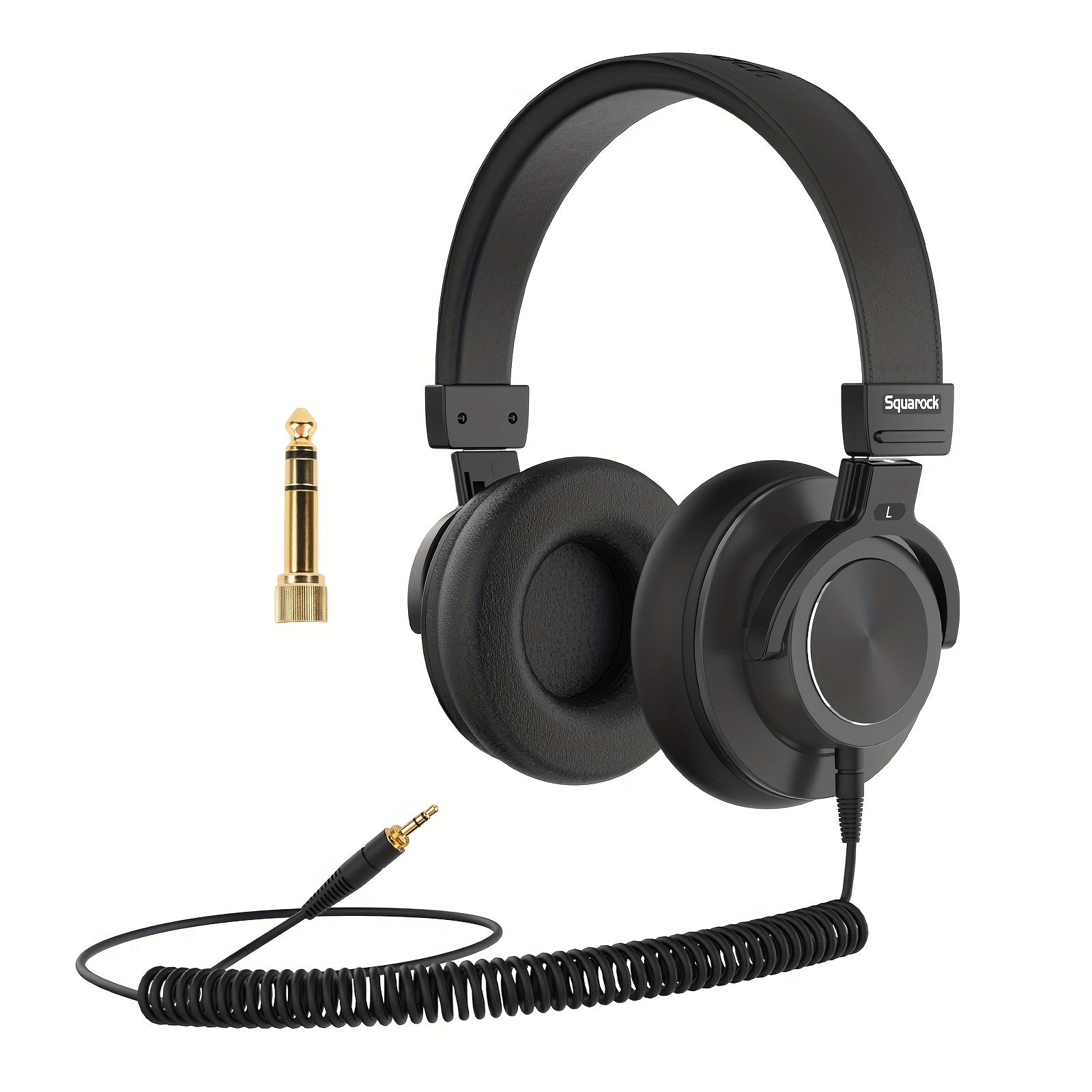 TEMU Monitor Headphones, Noise Cancelling Headphones Over-ear Headphones Foldable Stereo Lightweight Headset For Podcast Smartphones Laptop Computer