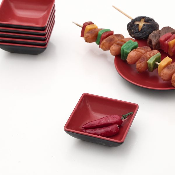 Herb Spice Tools 5-6pcs Melamine Sauce Plates Reusable Sauce Container Small Dipping Dish for Restaurant Supplies Home Tableware Sauce Dish