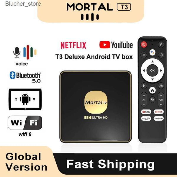 Set Top Box Mortal T3 Android 13 4K HDR10 Smart TV Box Wifi6 Media Player Rockchip 3528 128GB Large Memory Bluetooth Chromecast Set Top Box