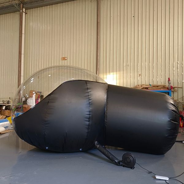 5m (16ft) Dia- with blower Clear Resort Black Inflatable Bubble Tent Transparent Dome Camping House Portable Hotel For Outdoor Observing The