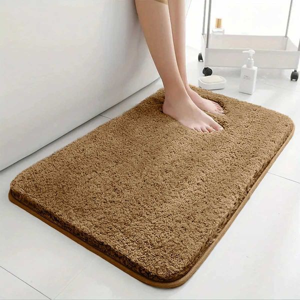 Super Water Absorbent Bathroom Floor Mat Anti-slip Bathroom Mat Bath Mat Long Hair Floor Mat Bedroom Door Mat Home DecorationC241227