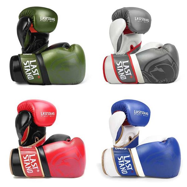 Protective Gear LASTSTAND6 8 10 12OZ Wholesale Muay Thai Microfiber Leather Boxing Gloves Adult Kids Women Men MMA Gym Training Boxing Equip