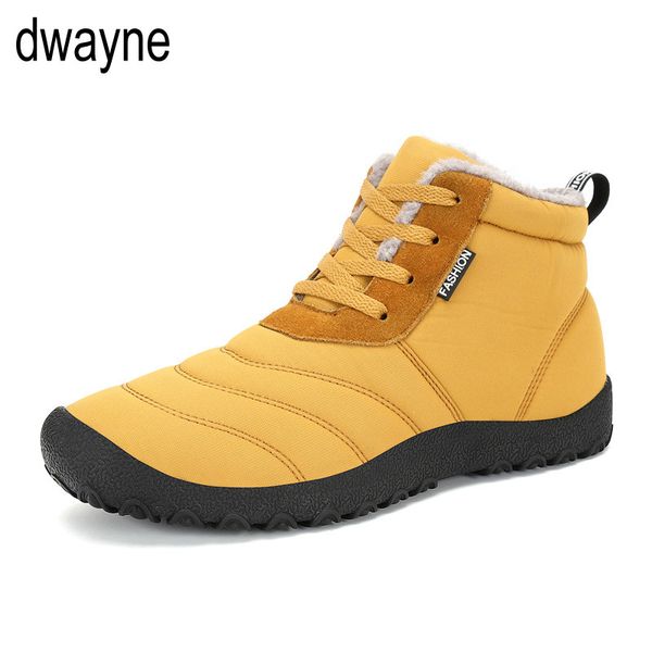 Autumn Winter Casual Snow Boots Men Waterproof Ankle Boots Flat Slip-Resistant Fashion Man Winter Shoes Big Size ujm90