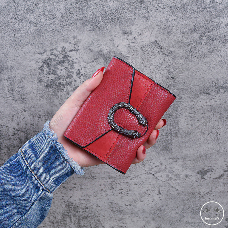 2025 New Women&#039;s Wallet Short Leather Bag Spliced Wallet Small off Clutch Multi-Function Multi-Card Slot Card Holder 8a