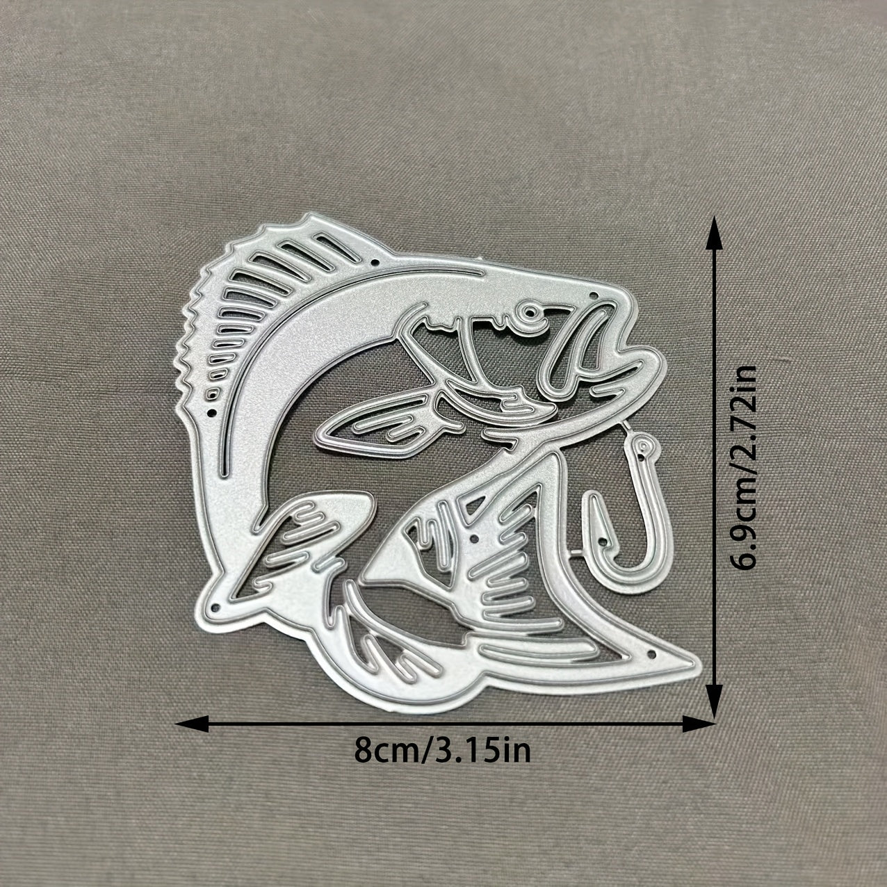 TEMU 1pc Fish And Metal Cutting Dies, Diy Scrapbooking Embossing Stencil, Handmade Greeting Card Making Metal Die Cuts, Gift Card Making Tools