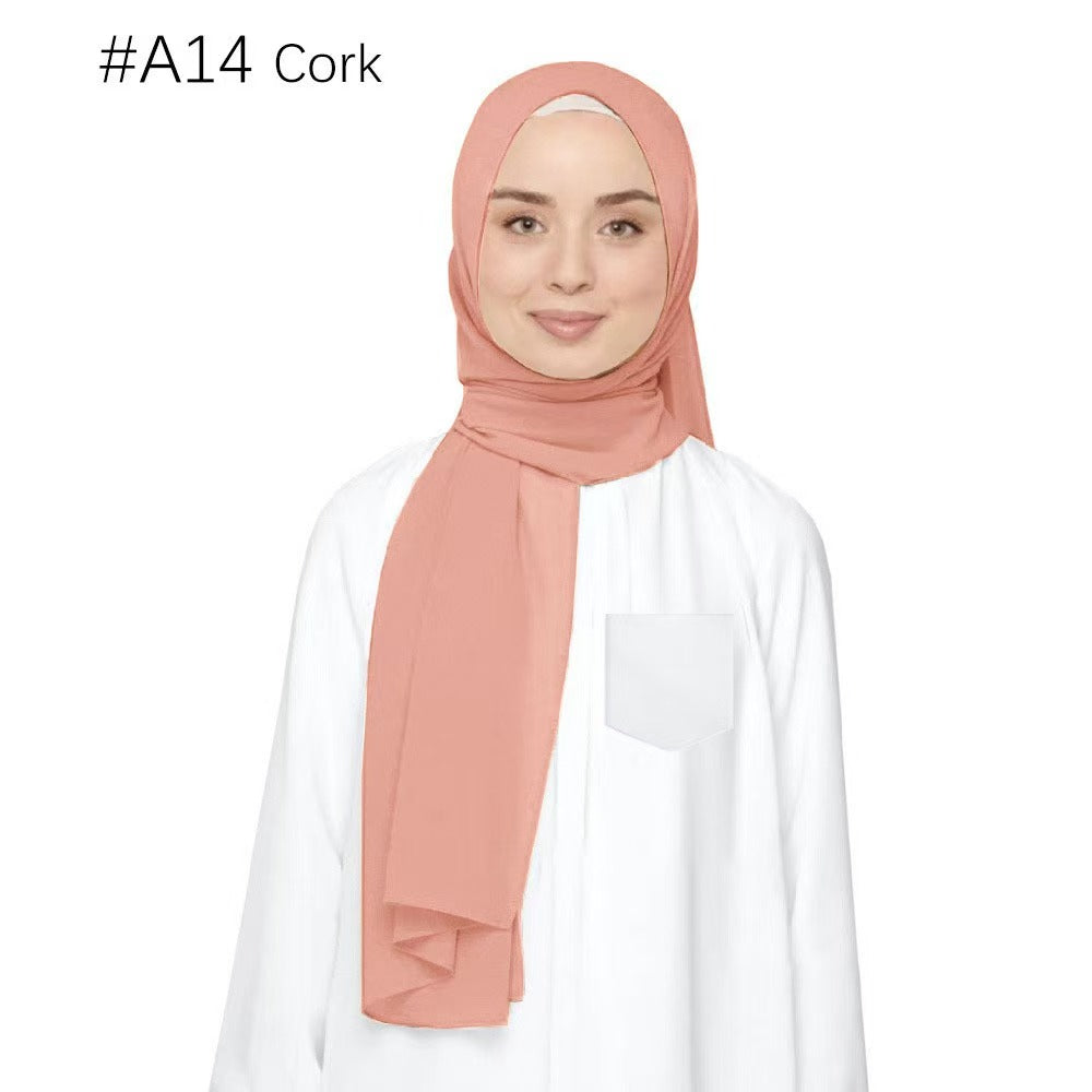 T1329 Malaysian scarf pearl chiffon bubble silk scarf headscarf ethnic headscarf