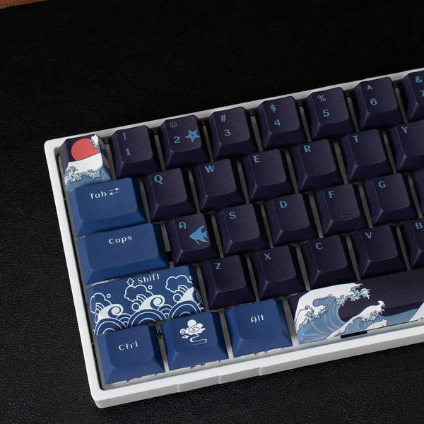 Keyboards Coral Sea Keyca 78 key PBT dye sublimation cherry configuration file Japan Mx Gateron Kailh switch mechanical keyboard L240910