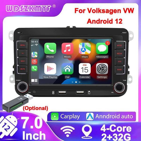 Other Electronics 7inch 2 Din car radio Android 12 suitable for Volkswagen Golf 5 6 Touran Passat B6 Jetta MK6 AutoRadio multimedia player c