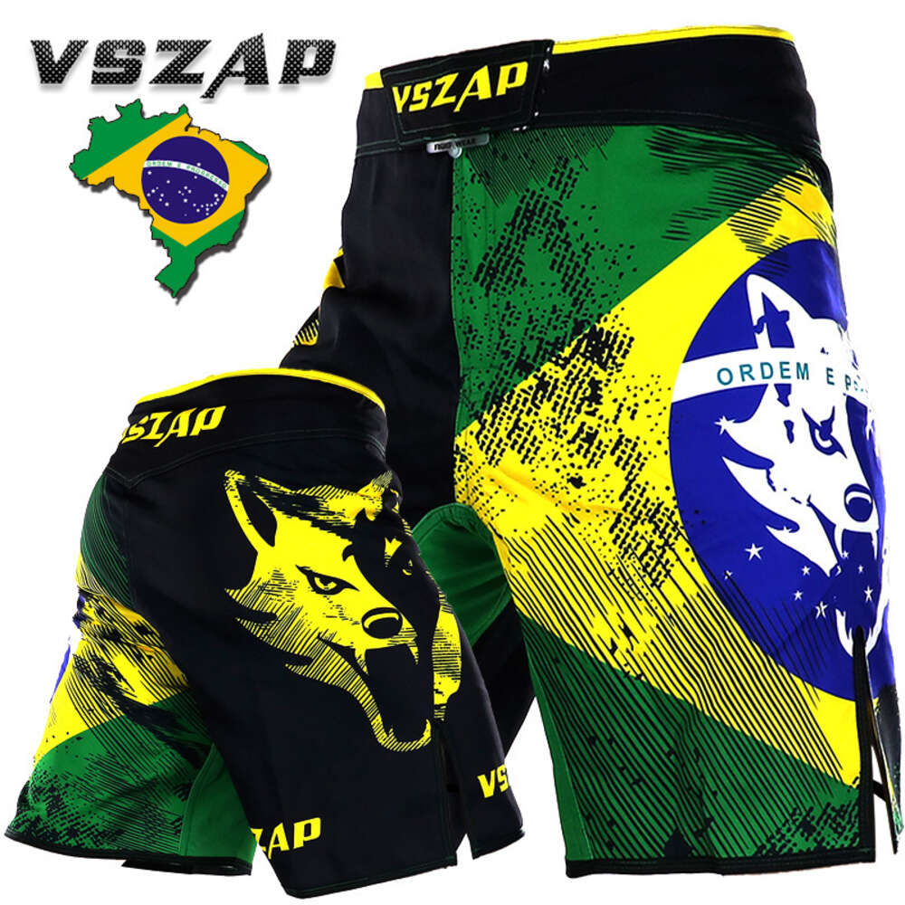 Vszap Fiess Muay Thai Shorts Brazil Wolf Head MMA Sanda Running Tide Training Fighting Boxing Multi-functional Fifth Pants
