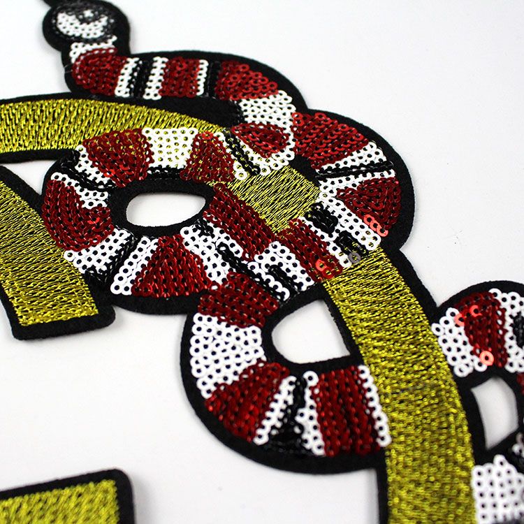 3 pieces-bag Cloth patch European patch clothes T-shirt handmade DIY decorative decal sequin disc snake