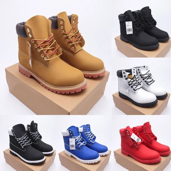 2024 new Designer timberlann boots Boots shoes Men Boots Waterproof Ankle Classic Martin Shoe Cowboy Yellow Red Blue Black Pink Hiking Motor