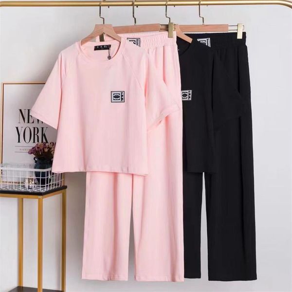Women&#039;s fashionable sportswear set, women&#039;s new casual, youthful, slimming, wide leg long pants, trendy and stylish two-piece set