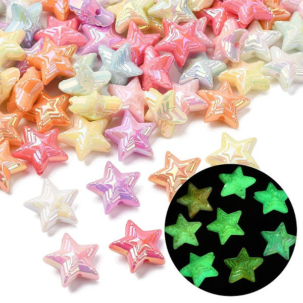 Placage UV et perles acryliques opaques lumineuses