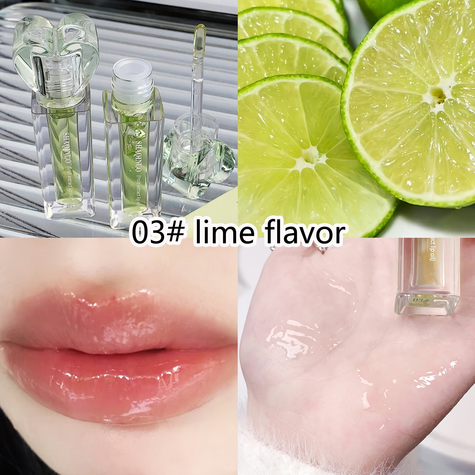 TEMU Long-lasting Hydrating Lip Oil - Non-sticky Glossy Finish, Fruit Extract Formula For Soft, Plump Lips - Moisture With Elegant - Valentine's, ,