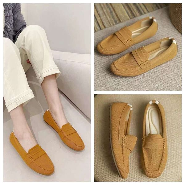 Women Hot Sale Doug Fashion Round Toe Shallow Mouth Single 2024 Autumn Female Loafers Flat Shoes 5 Styles Colour