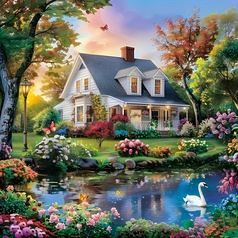 TEMU A 5d Diy Diamond Painting Set For Adult Beginners, Featuring Frameless Pattern , Suitable For Home Wall Decoration And As