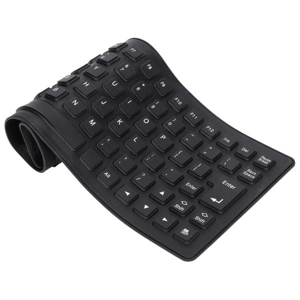 85 Keys Silicone Keyboard Fully Sealed Design Lightweight Portable Silent Soft Comfortable USB Wired Keyboard for PC LaptopLX241031