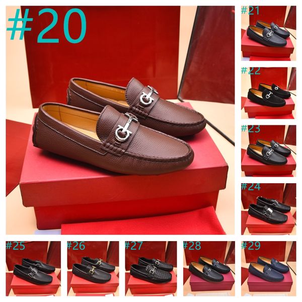 70Model Italian Genuine Leather Designer Loafers Men Dress Shoes Fashion Hand-made Slip On Tassel Silver Wedding Office Shoes Casual Men Sho