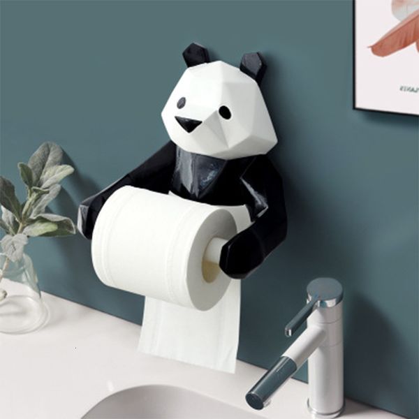 Toilet Paper Holders Panda Roll Paper Holder Wall Mount Towel Tissue holder Bathroom Kitchen Tissue Hanger WC Bathroom Organizer Bathroom Ac