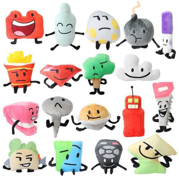 18 Style Battle For Dream Island Plush Toy Marker Pen Fries Bottle Nail Pie Stapler Cloud Tree Ruby Plushie Pillow Doll Kid GiftXJ241019