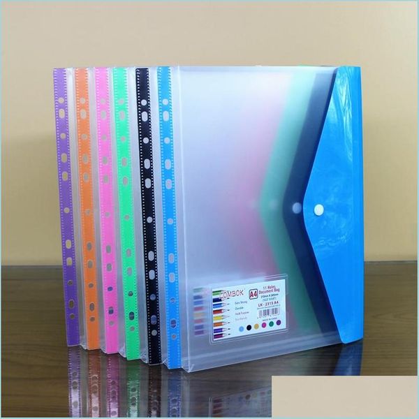 Packing Bags A4 Pp 11 Hole Binder Looseleaf Notebook Bag Waterproof School Business Office File Folder Translucent Document Storage Dhvyn
