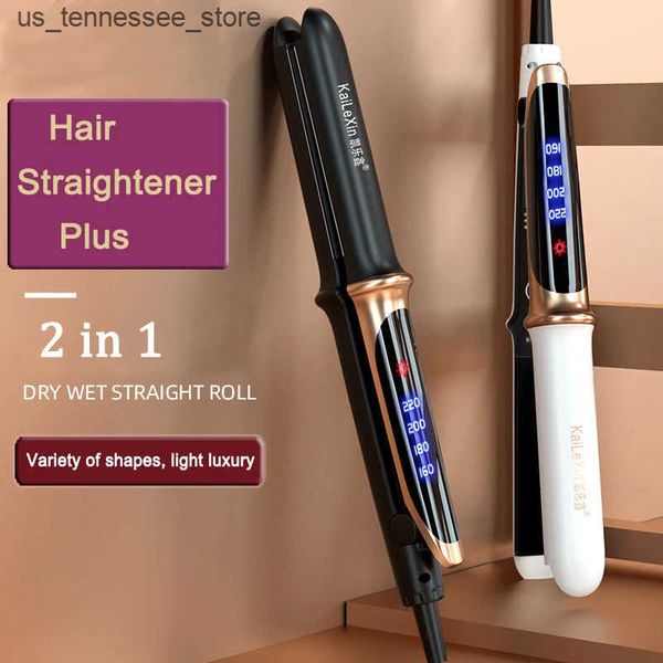 Hair Curlers Straighteners 2 In 1 Professional Hair Straightener Flat Iron For Wet or Dry Hair Straighteners Curl Iron Hair Styling Tools J2