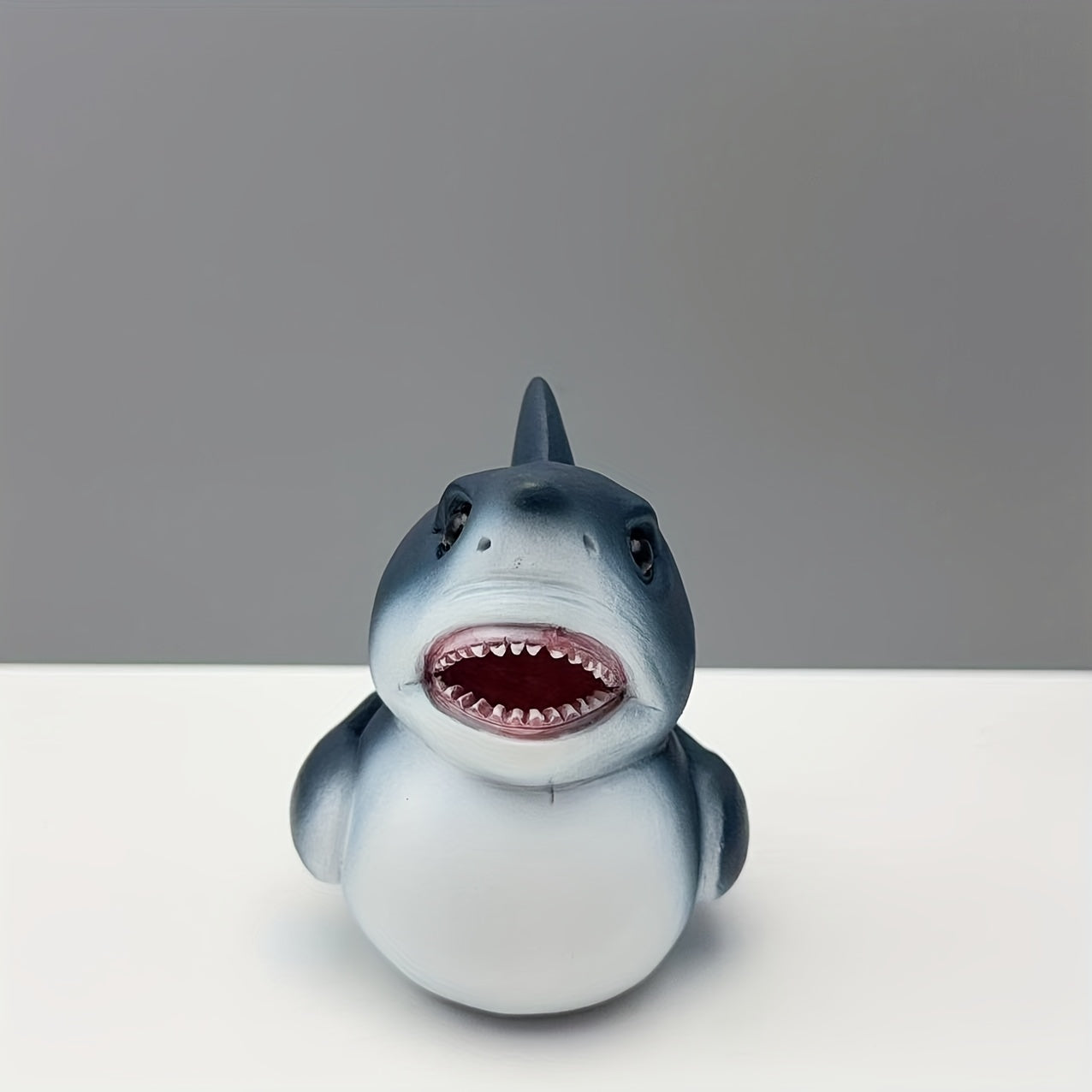 TEMU Whimsical Shark-duck Hybrid Resin Statue - Miniature Animal Figurine With Design, Mixed Colors For Home Decor, Desk Accessories & Unique Gifts,