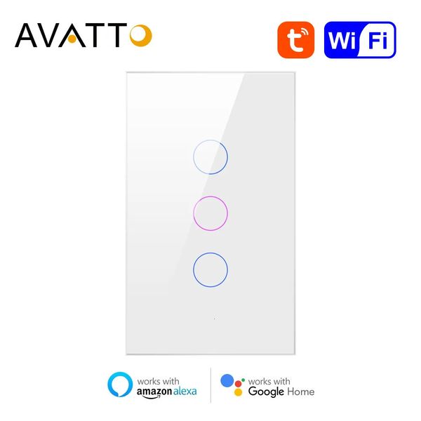 Other Electronics US Standard Tuya Smart WiFi Light Switch with Glass Panel Touch Sensor Home interruptor 1 2 3 4 Gang Work Alexa Google 231