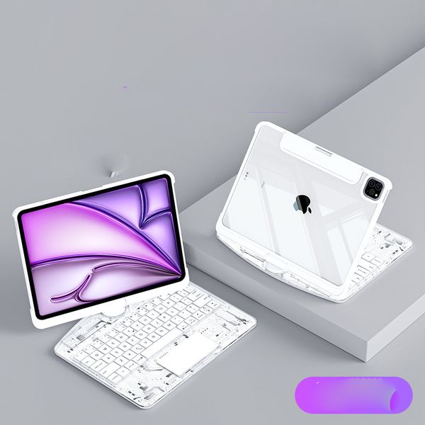 360 Degree Rotation 2024 Magic Keyboard Cases For iPad Pro 11&quot; 10.9 &quot; 12.9 13inch iPad Air 4 5 6 With Smart Touchpad Backlights Bl