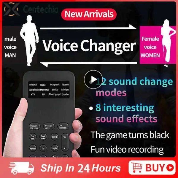 New Mini Portable 8 Speech Converter Modulator with Adjustable Voice Function Phone Computer Sound Card Microphone Tool B240815