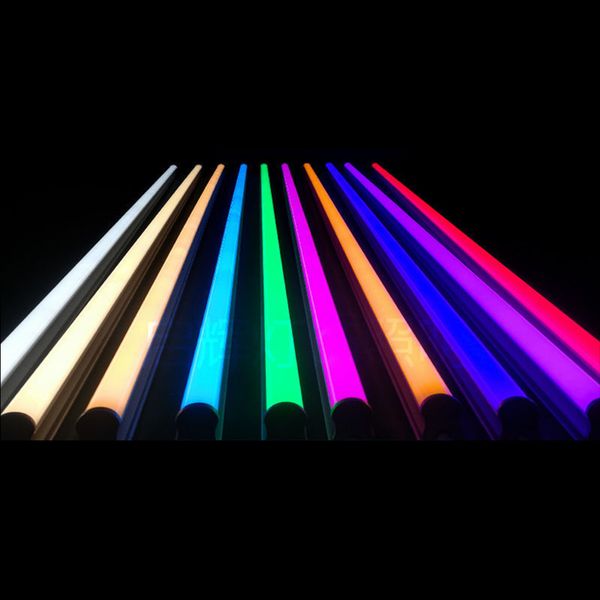 Square T5 LED Tubes Color Light 120cm 4ft 18W Integrated AC160-260V Aluminum Full PC Lamp Red Green Blue Yellow High Brightness 1200mm Fluro