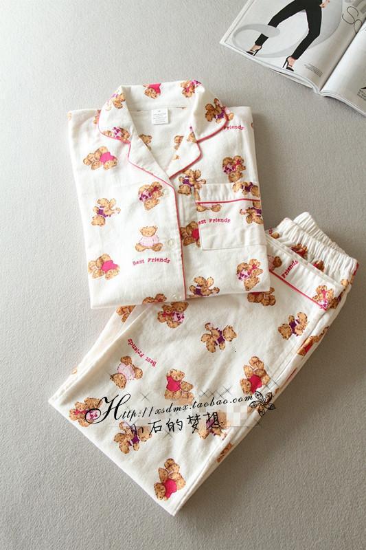 2024 Autumn New Multi Pattern Cotton Thin Fleece Home Fur Sleepwear Set