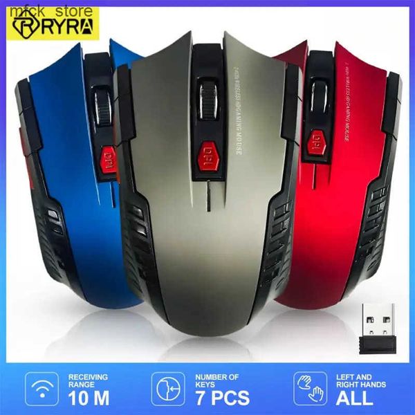 RYRA 2.4GHz Wireless Optical Mice With Bluetooth USB Receiver Gamer 1600DPI Mouse For Computer PC Laptop Accessories J241220