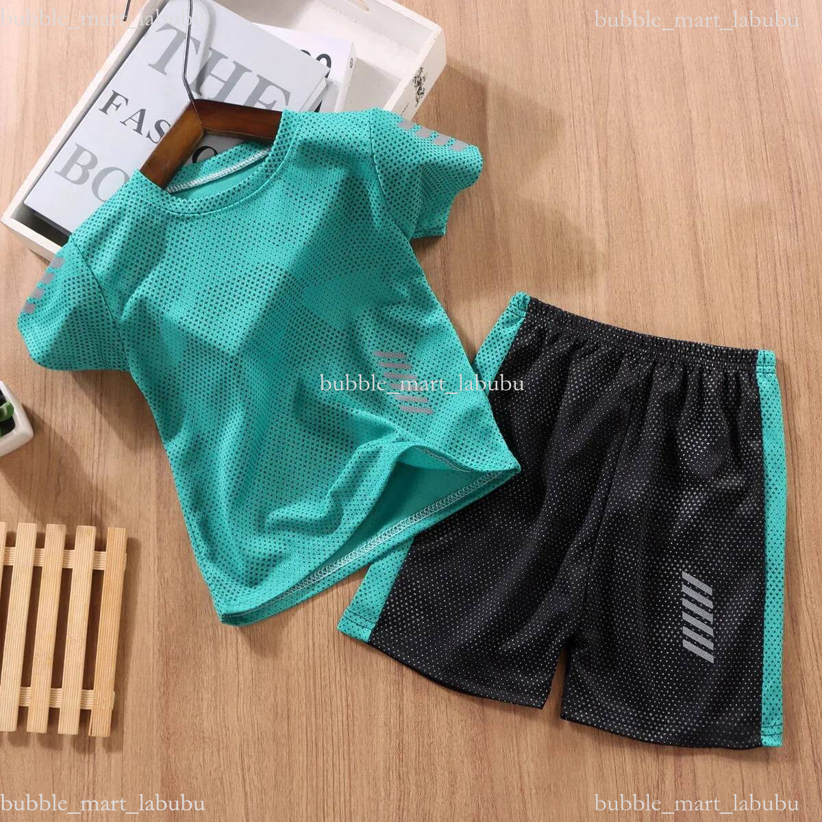 Clothing Sets Summer Boys Clothing Sets Quick Drying Sports Suits for Kids Childrens Short-sleeved Clothes Sets Teenager Tracksuits 2pcs-set 240328