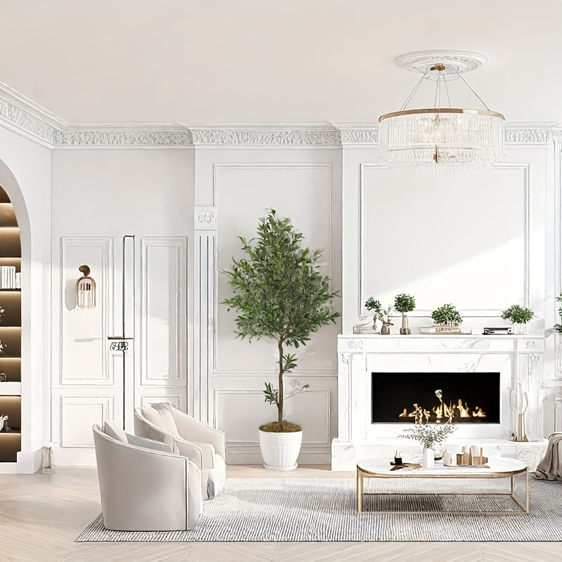 TEMU Artificial Olive Tree 6-7-8ft For Outdoor With Nursery Planter, Realistic Olive Tree With 860 To 1530 Leaves, Lifelike Fake Olive Tree Easy