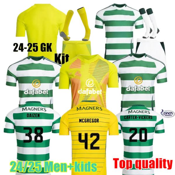2024 Celts Football Shirt Fc KYOGO 24-25 Home Soccer Jerseys CeLtIC DAIZEN REO McGREGOR Hoops Anniversary Irish Origins Special Top quality