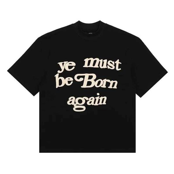 T-shirts Frog Drift Fashion Street Clothing Ye deve nascer de novo Print Summer Summer Loose Mens H241227